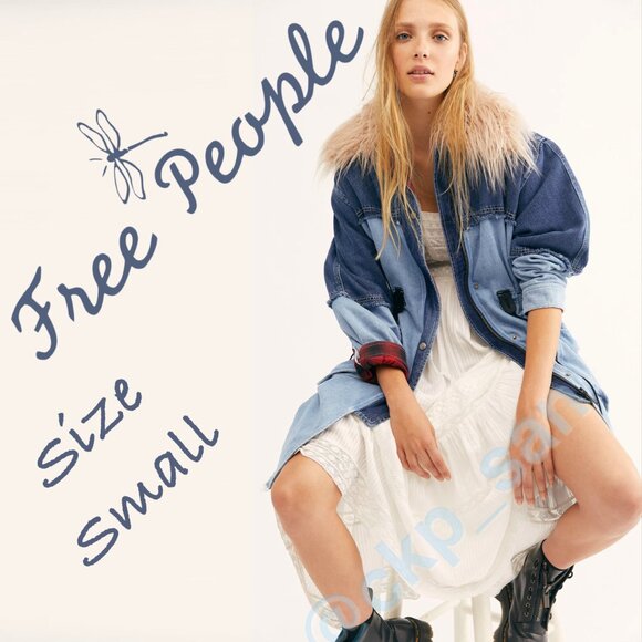NWOT Free People Days To Come Denim Parka Sz S